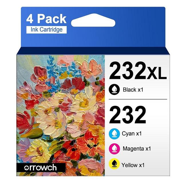 232XL Ink Cartridges Combo Pack Remanufactured Replacement for Epson 232 Ink Cartridge 232XL for Expression Home XP-4200 XP-4205 Workforce WF-2930 WF-2950 (T232 Black and Color Combo, 4 Pack)