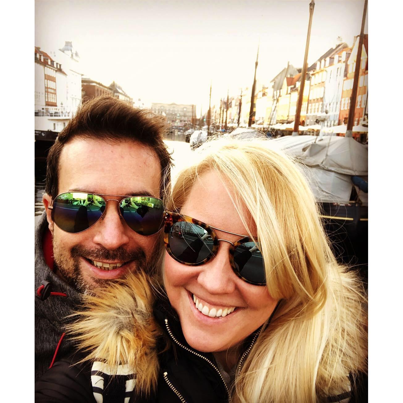 Sunset on Nyhavn in Copehagen