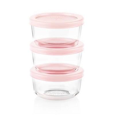 Pyrex 6pc 1 Cup Round Glass Food Storage Value Pack - Pink