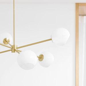 West Elm Glass 6-Light Chandelier (37")