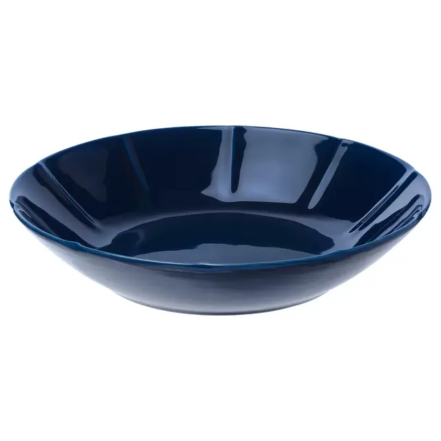 STRIMMIG Deep plate, stoneware blue, 9 "