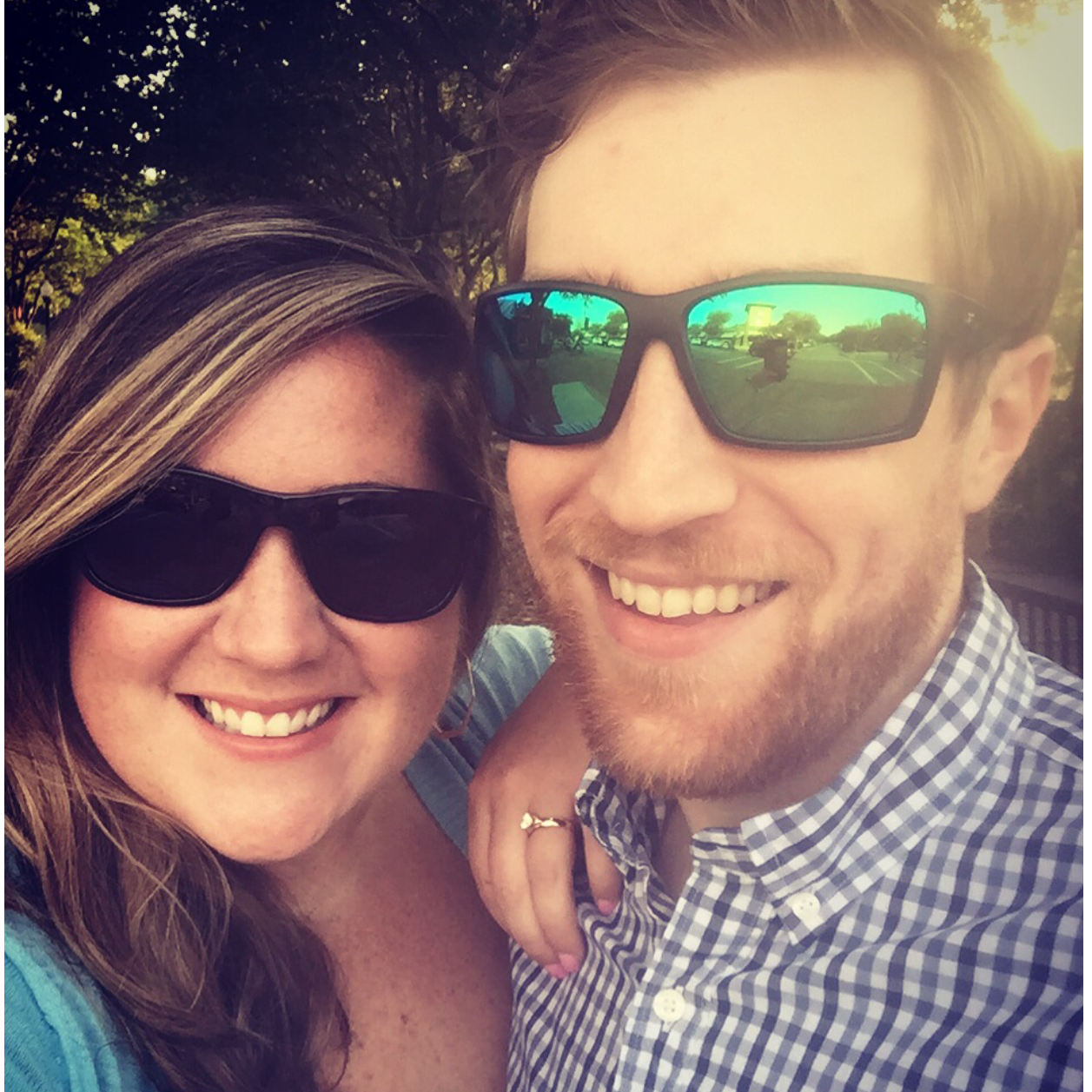 Our first photo after Taylor proposed!
