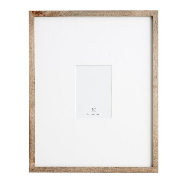 Wood Gallery Oversized Frame, 5"x7" (16"x20" without mat), Gray