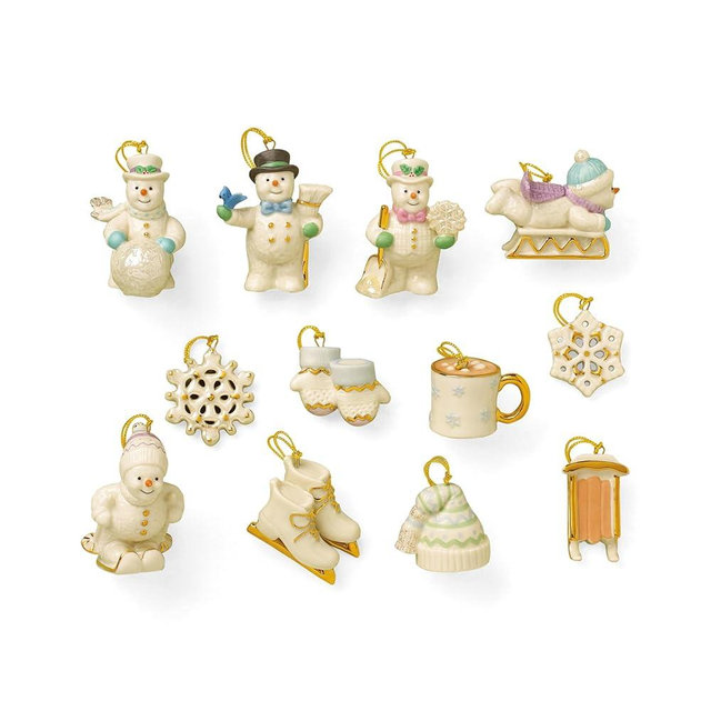 Lenox 828202 Snow Pals 12-Piece Ornament Set, Christmas