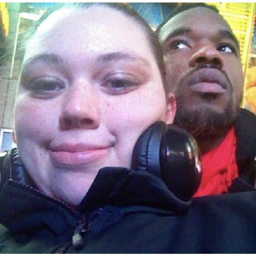 New Years' 2014. At time square watching the ball drop. It was Dellyn's first time.