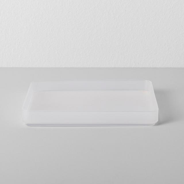 Medium 6"WX4.5"X0.75" Plastic Bathroom Tray Clear - Made By Design™