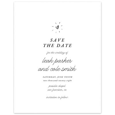 White Wedding Digital Save the Date - Colmar Portrait