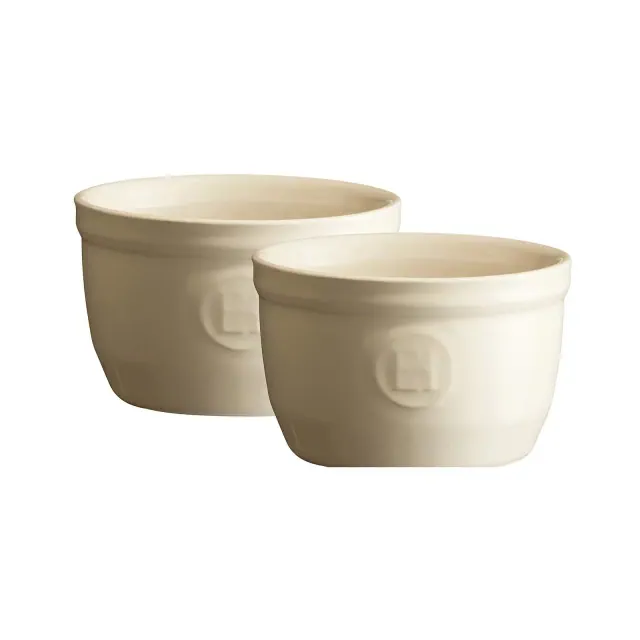 Emile Henry Made in France 5 oz Ramekin, Set of 2, 3.5" by 2", Clay