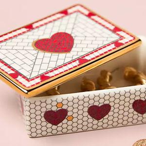 The Bistro Tile Stoneware Trinket Box: Valentine's Edition