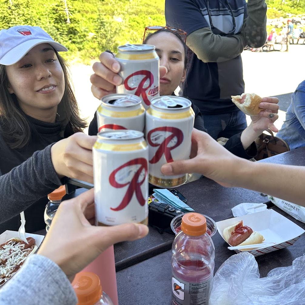 Cheers with Rainier beers!