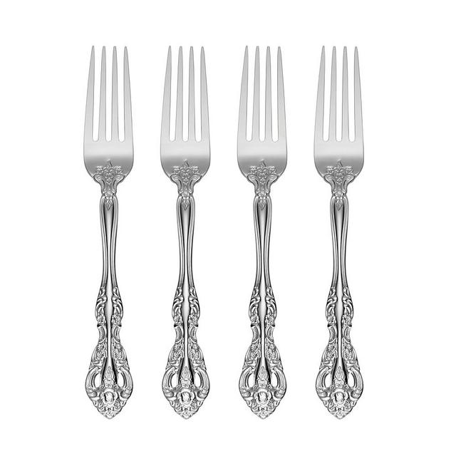 Oneida Michelangelo Fine Flatware Dinner Fork, Set of 4 , 18/10 Stainless Steel, Silverware Set, Dishwasher Safe
