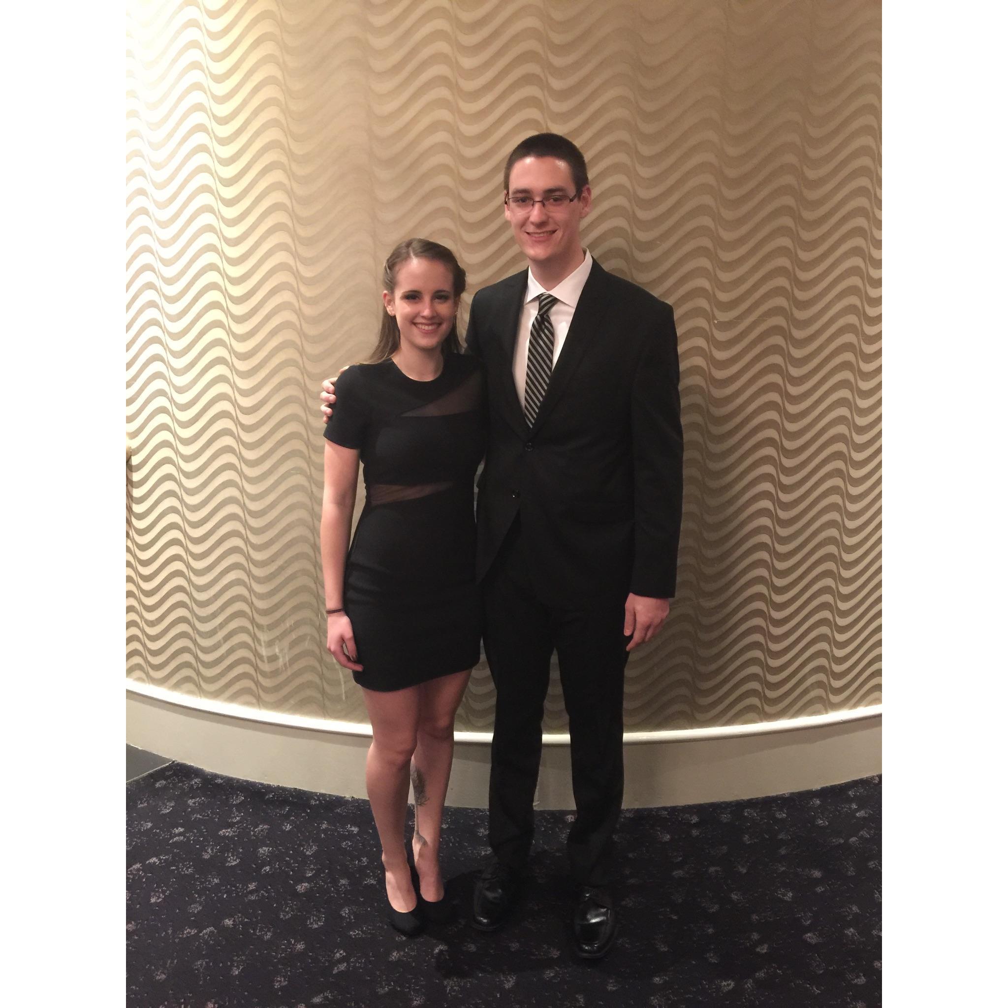 Collin had asked me to his firehouse banquet in January 2016.... we went as friends that year!