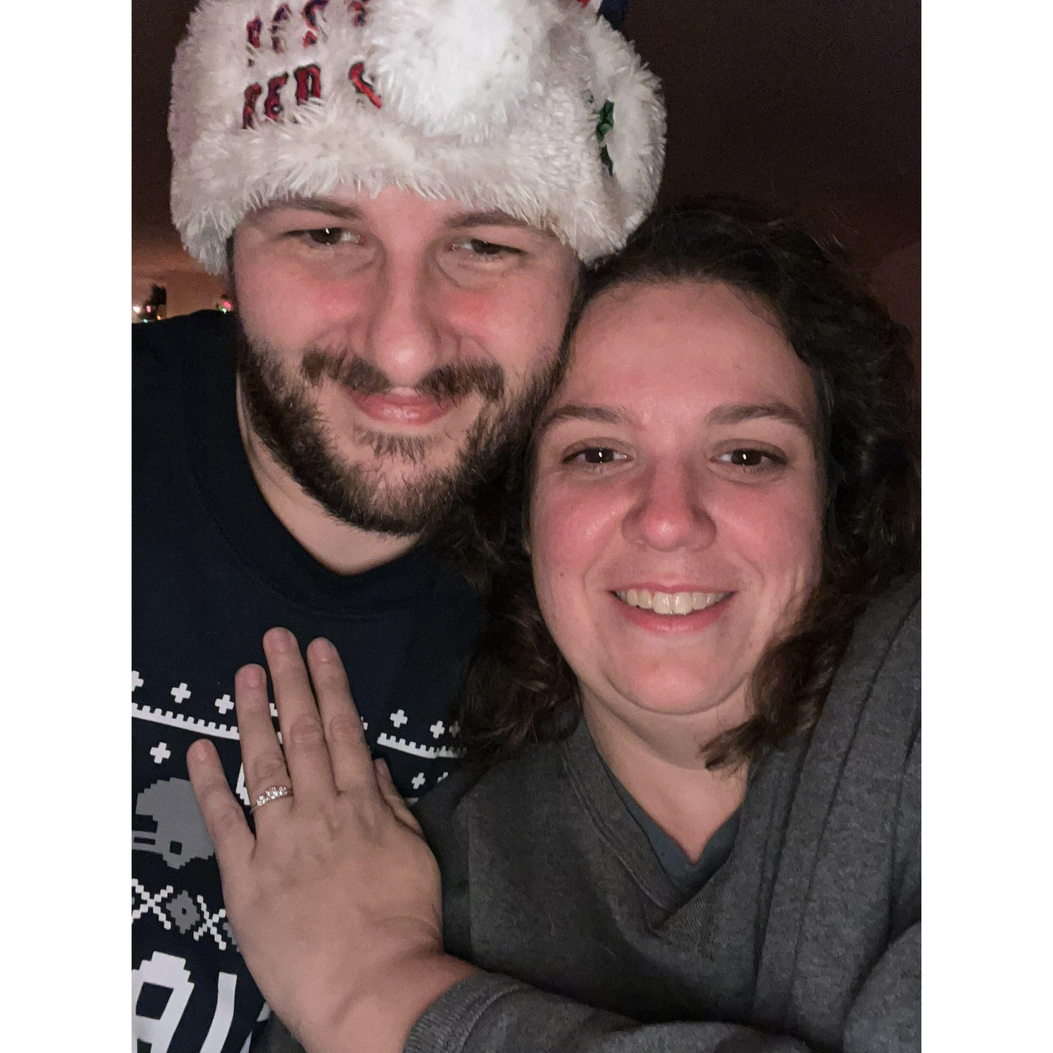 1st photo after becoming engaged