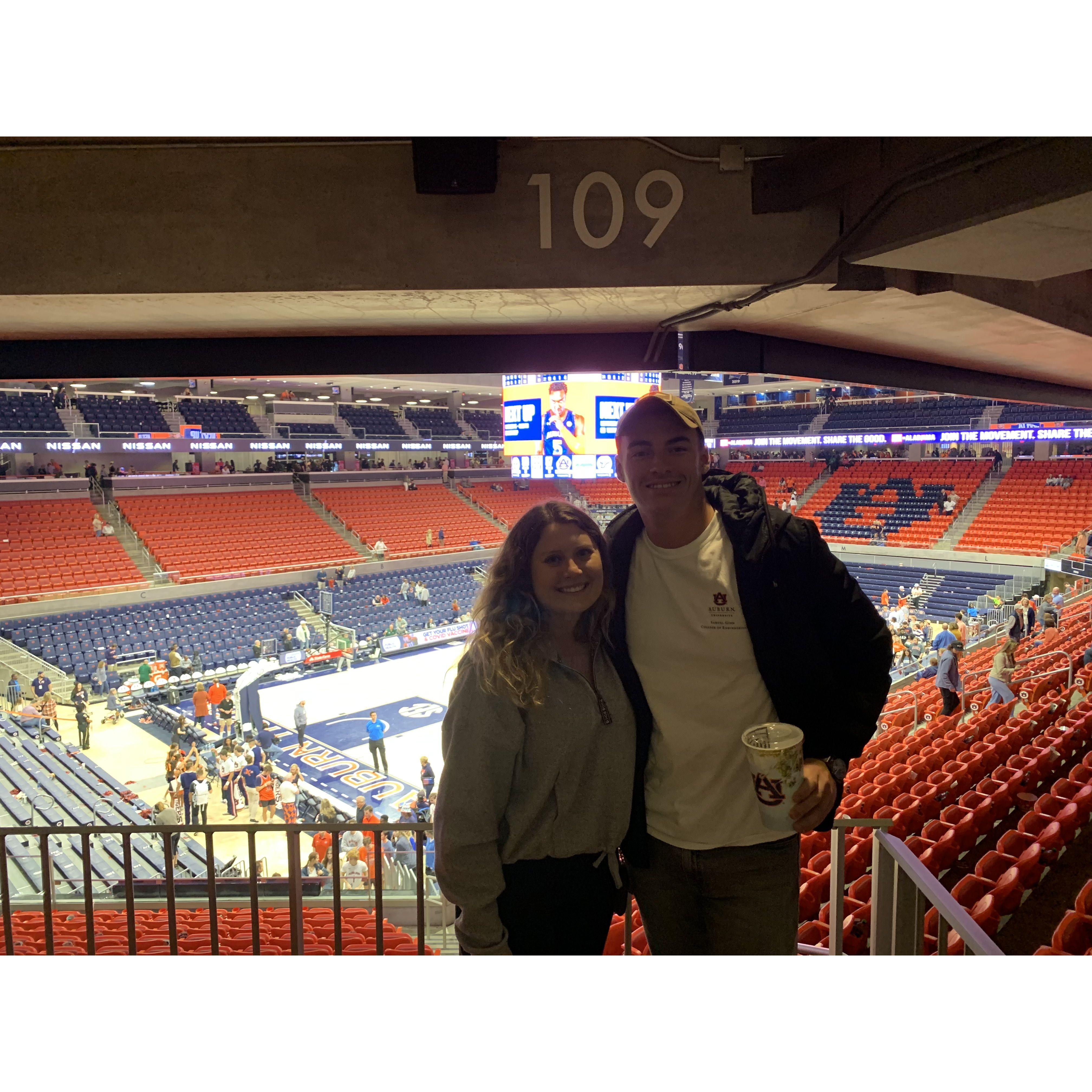 Our first Auburn basketball game together!