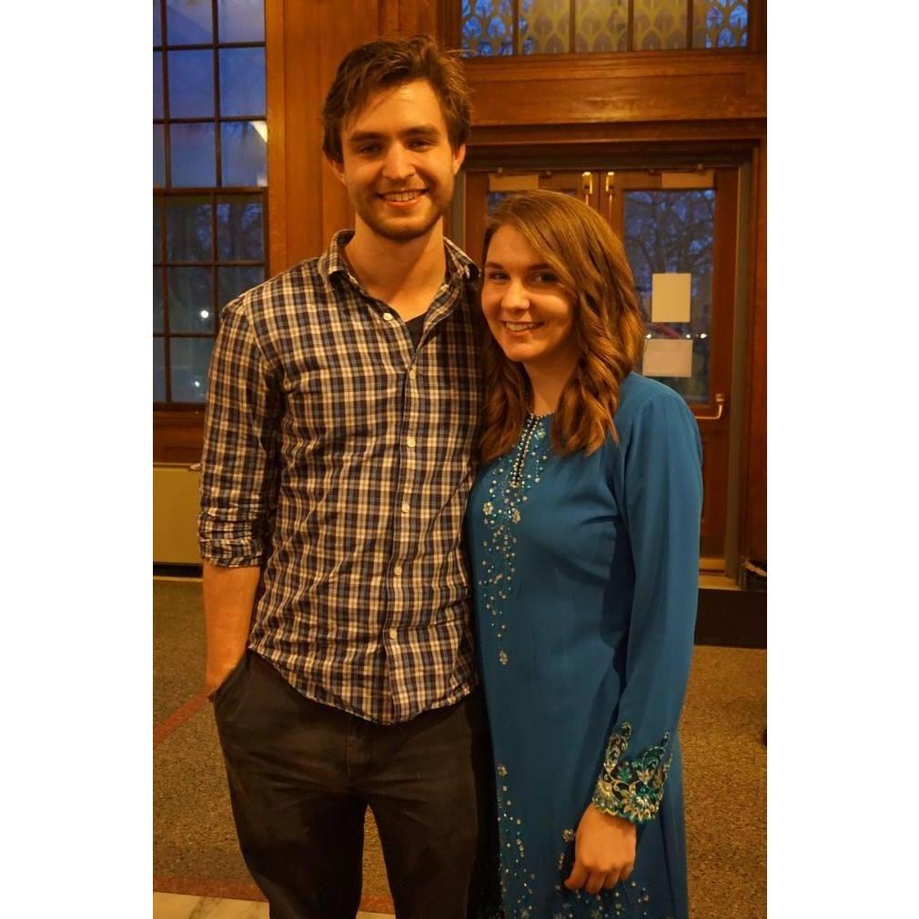 A snap from Sophie's Malaysia to Michigan reception in 2016, one of Wilson's first times meeting the family!