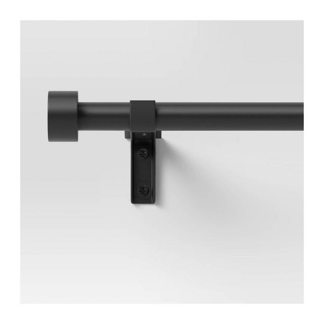 48"-84" Easy Hang Frame Mount Curtain Rod Set Black - Room Essentials™