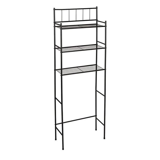 Honey-Can-Do Over-The-Toilet Space Saver Shelving Unit, Black BTH-09022 Black