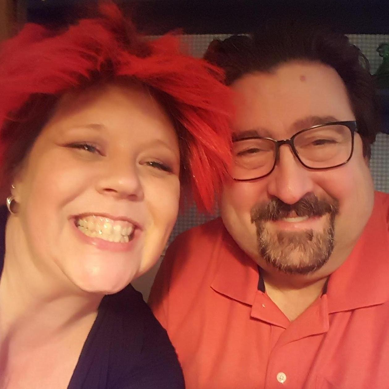I look great in a red spike wig!