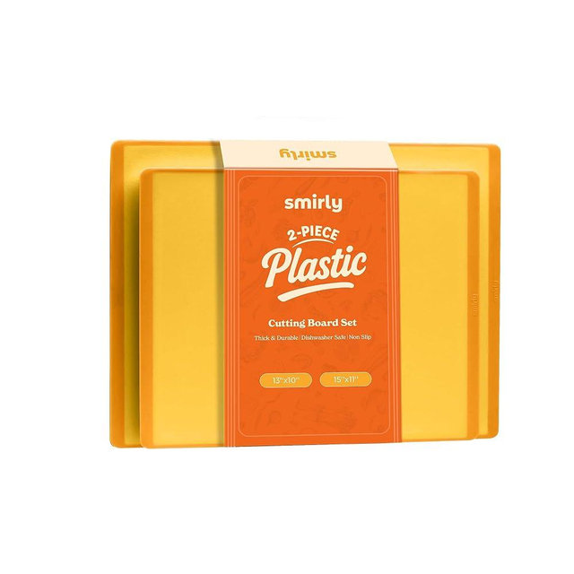 SMIRLY Plastic Cutting Board Set, Dishwasher Safe Plastic Cutting Boards Set for Kitchen, Cutting Boards for Kitchen - Plastic Chopping Board Set