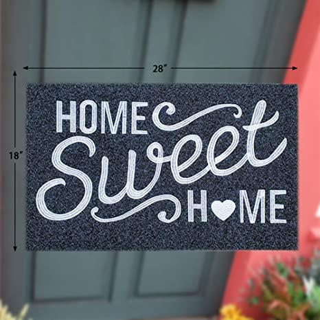 Welcome Door Mat Outdoor Indoor with Non Slip Rubber Backing Home Sweet Home Ultra Absorb Mud Easy Clean Front Entrance Heavy Duty Doormat