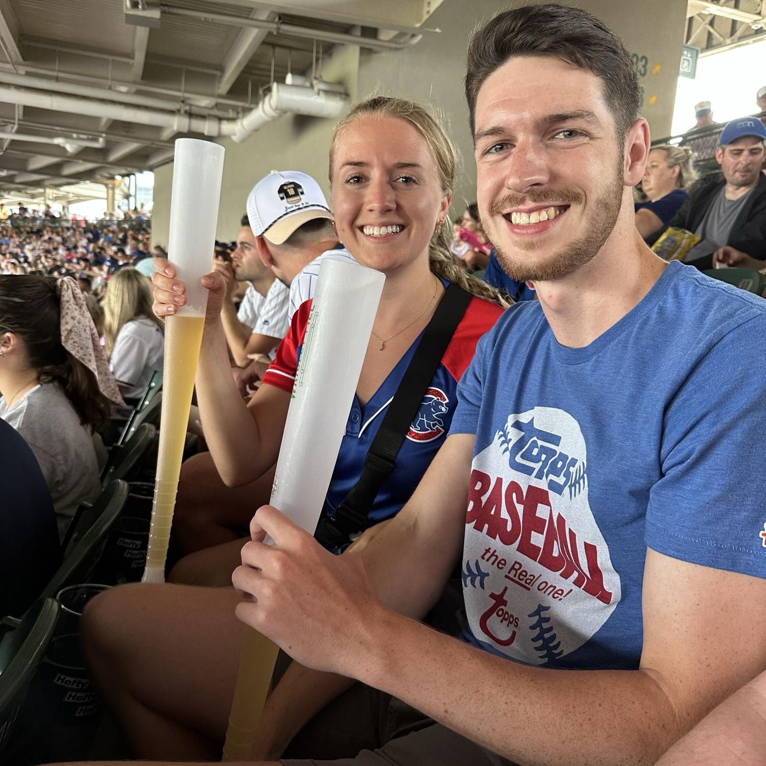 Enjoying the Cubs while Katy was living in Chicago.