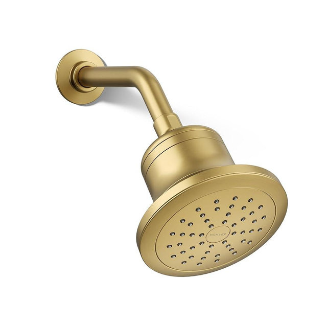 Kohler 33631-G-2MB Cinq™ Round single-function filtered showerhead, 1.75 gpm, Vibrant Brushed Moderne Brass