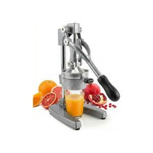 Eurolux Cast Iron Citrus Juicer | Extra-Large Commercial Grade Manual Hand Press | Heavy Duty Countertop Squeezer for Fresh Orange Juice (Bonus Stainless Steel Cup) (Gray)