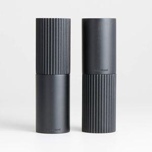Hanno Black Fluted Ebonized Wooden Pepper Mill Grinder + Reviews | Crate & Barrel