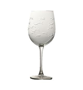 Rolf Large White Wine / Water Glass – School of Fish