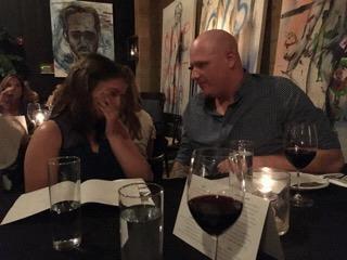 The restaurant was so loud that Kayla didn't actually know that Nate had asked her to be his wife. She was just shocked by the shiny ring.
