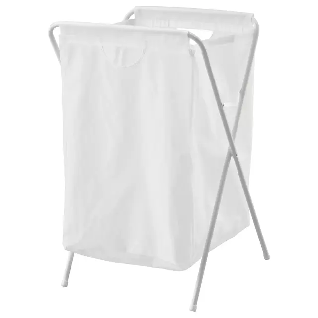 JÄLL Laundry bag with stand, white18 gallon