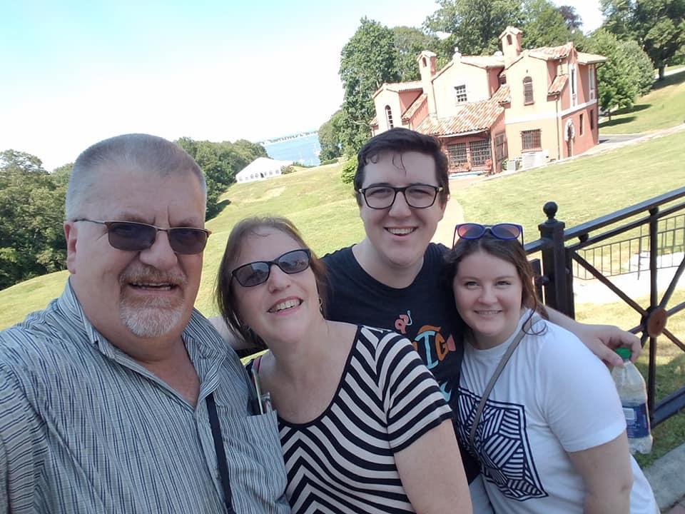 With Dan's parents at the Vanderbilt Museum.