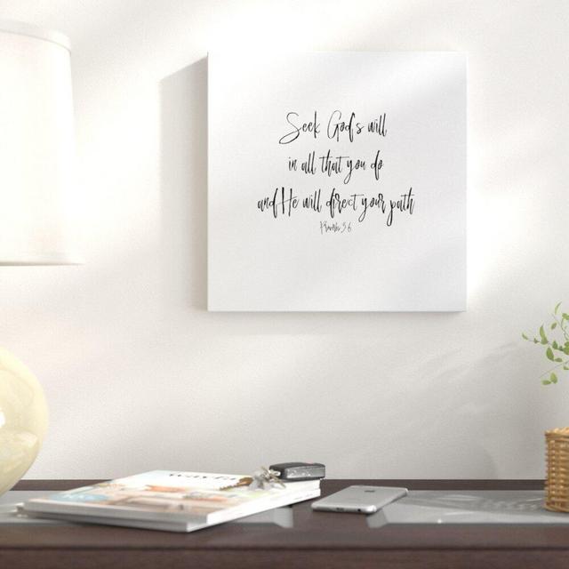 'Proverbs' - Wrapped Canvas Graphic Art