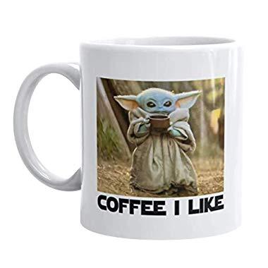 Amandir Baby Yoda Mug Star Wars Mandalorian Funny Coffee Mug Baby Yoda Gifts Cup for Star Wars Fans, 11 oz