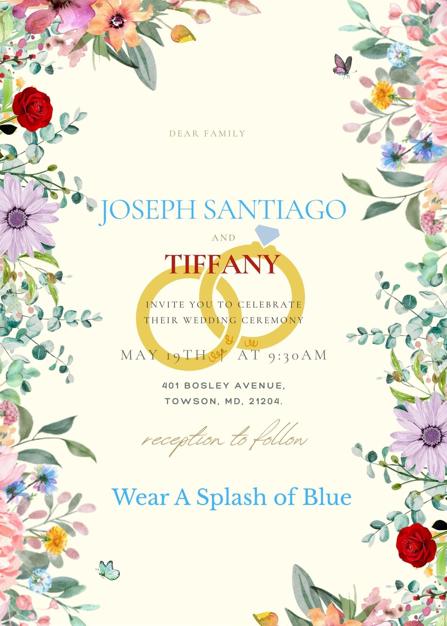 The Wedding Website of Tiffany Santiago and Joseph Santiago