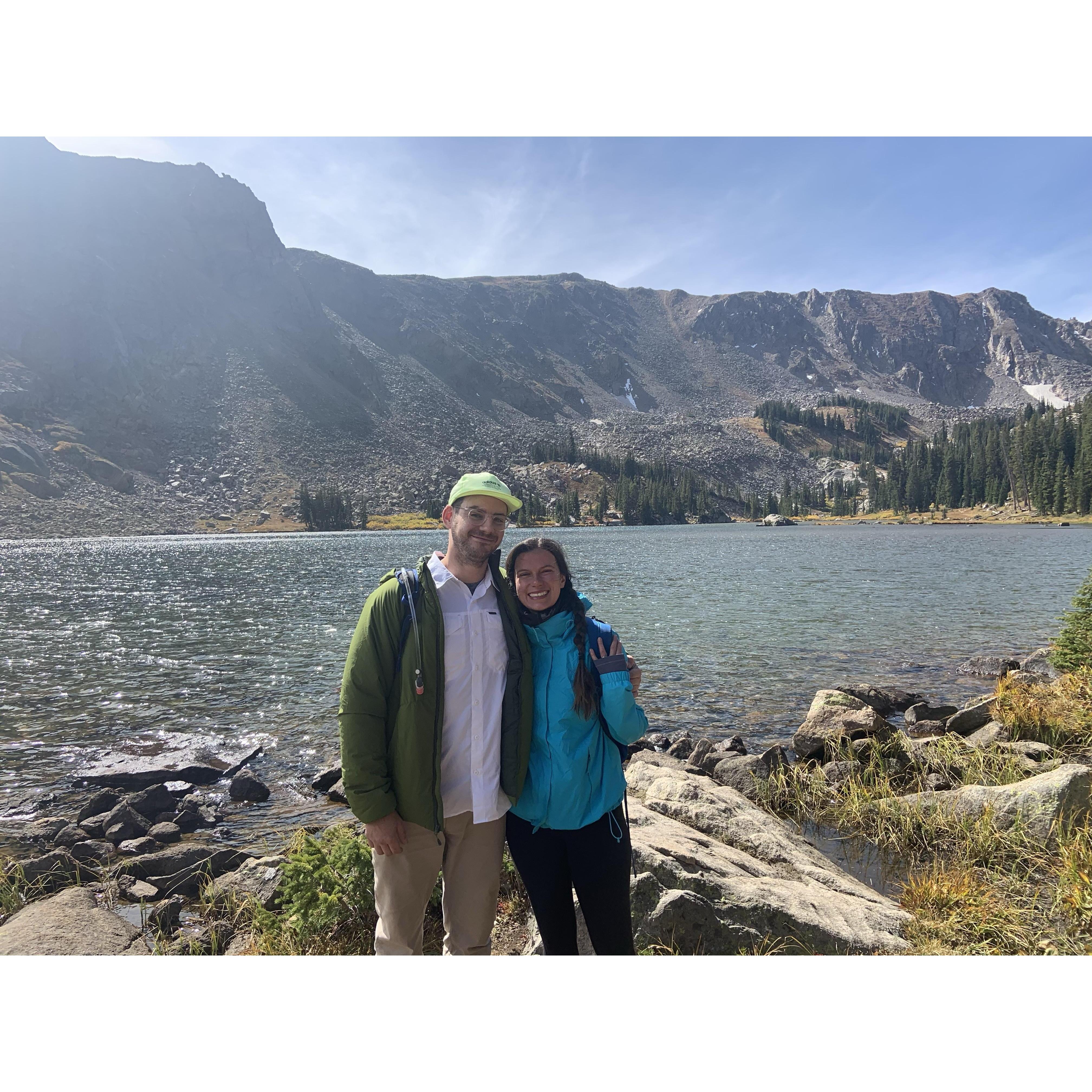 Indian Peaks Wilderness in Colorado - Travis proposed at 11k feet and on Day 1 of a 3-Day Hike!