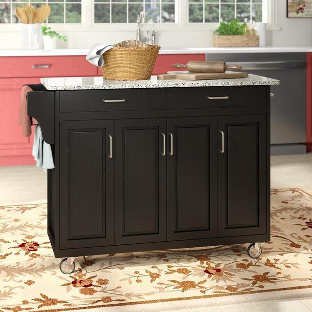 Littrell Kitchen Island with Granite Top