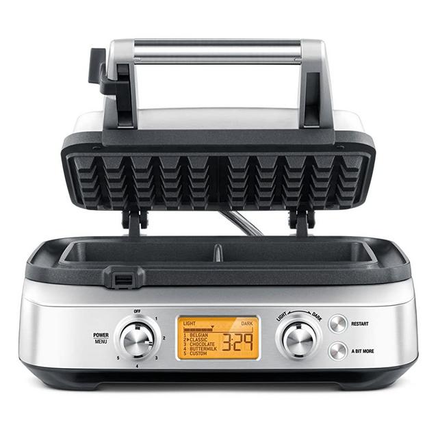 Breville the Smart Pro 2 Slice Waffle Maker, Silver