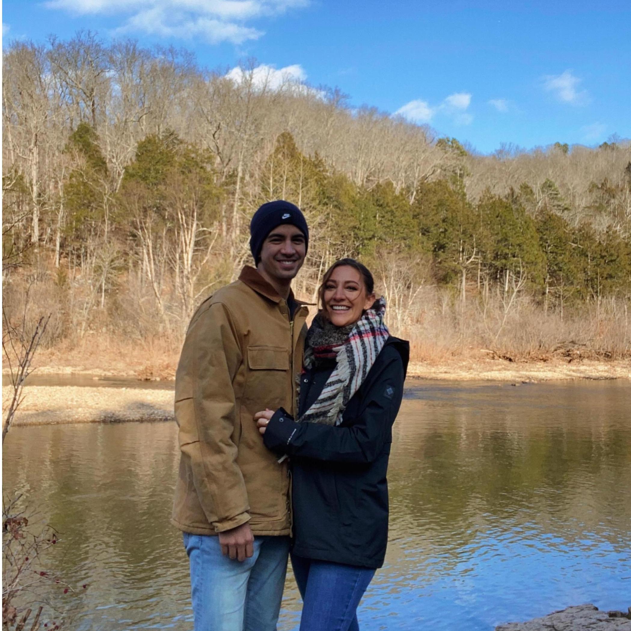 Here we are at Johnson's Shut-Ins State Park in Missouri. We took this photo minutes before saying "I love you" for the first time.