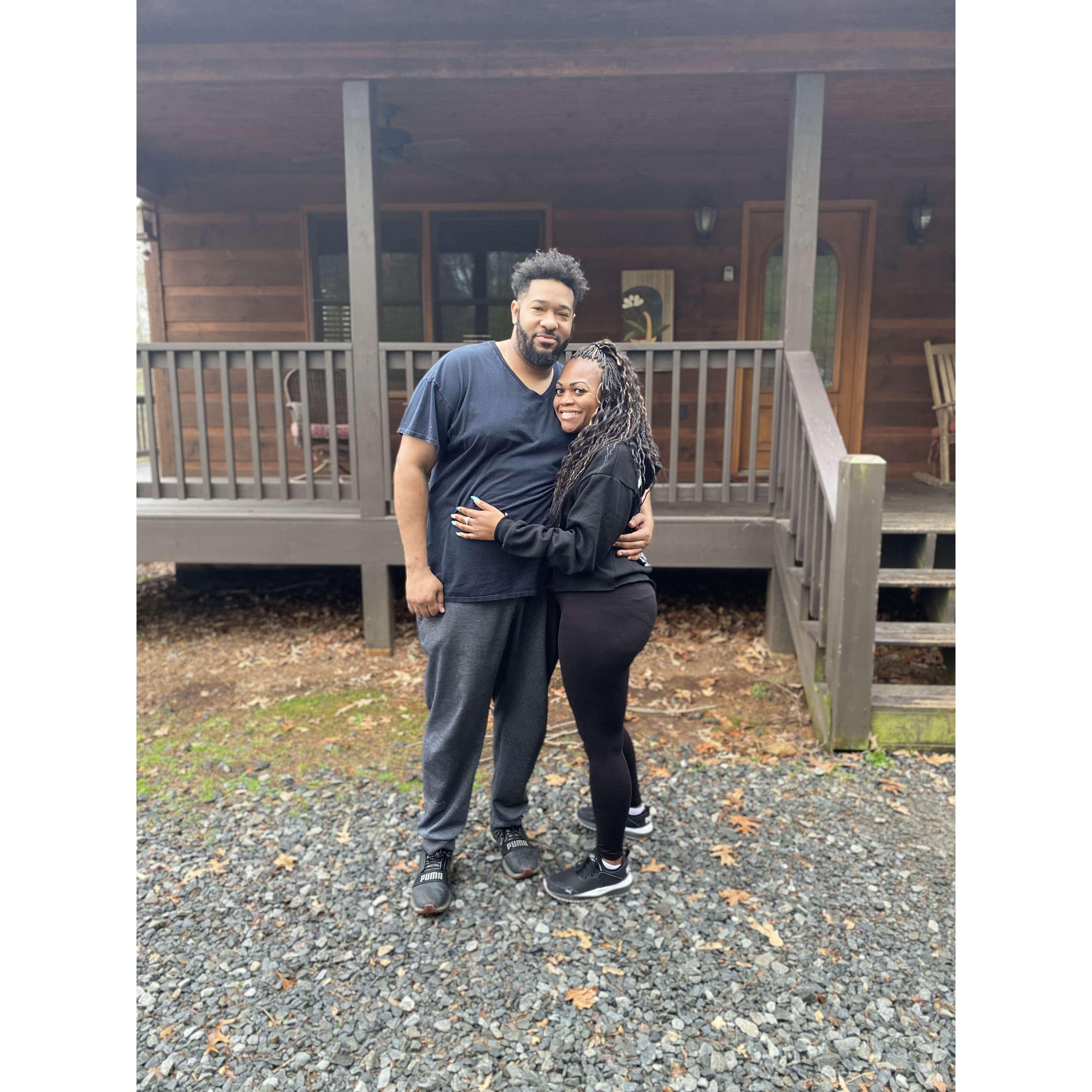 February 2021.  Our first trip together to the cabins.