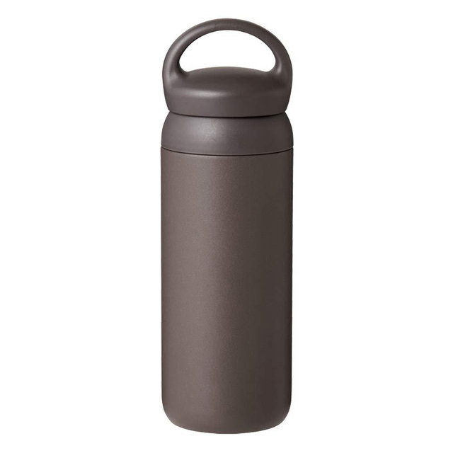 KINTO 21096 Dayoff Tumbler, 16.9 fl oz (500 ml), Dark Gray, Double Wall Vacuum Construction, Thermal and Cold Insulation, Water Bottle