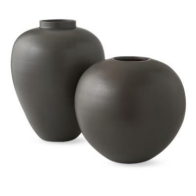 Matte Black Ceramic Vase