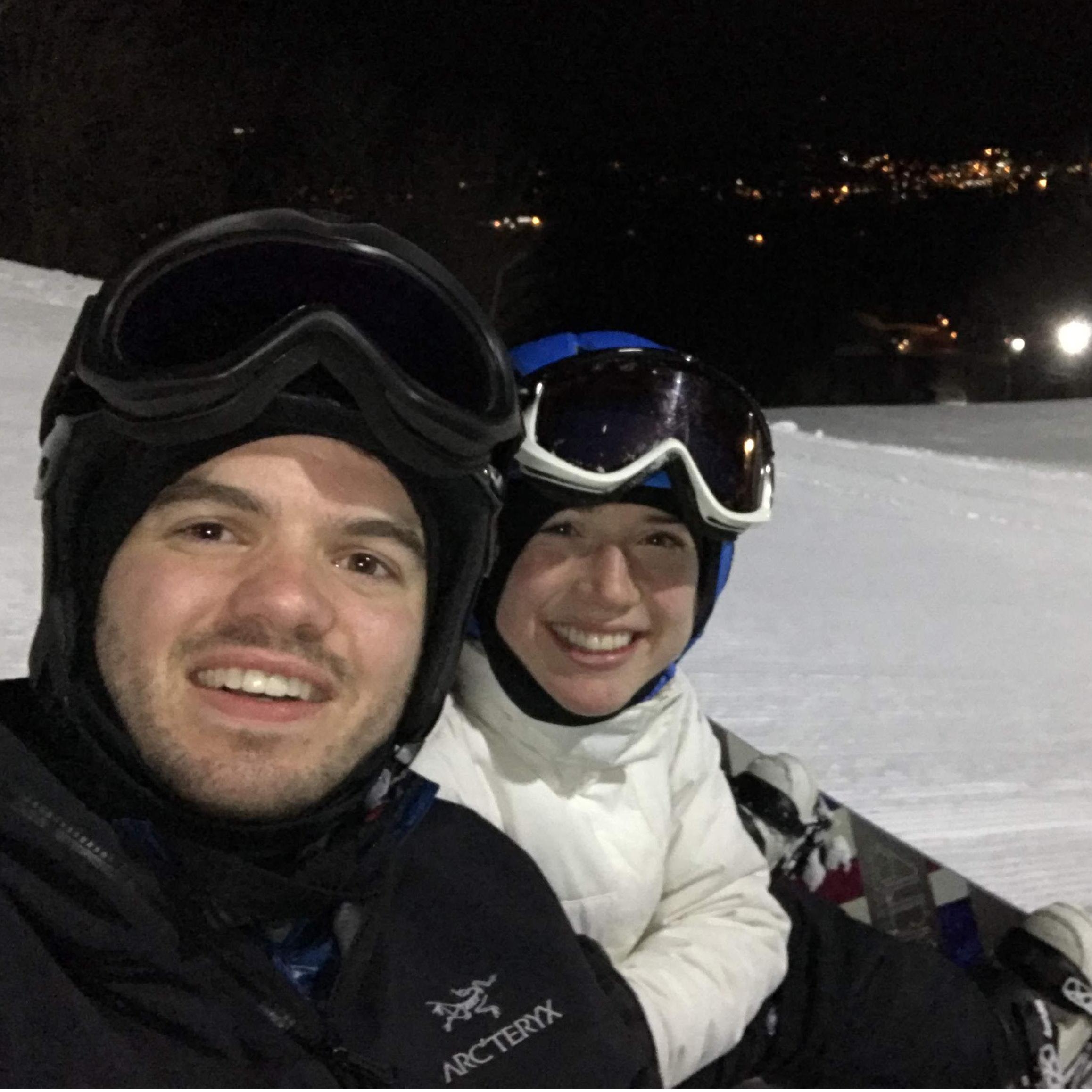 The night we starting dating, a twilight skiing/snowboarding date.