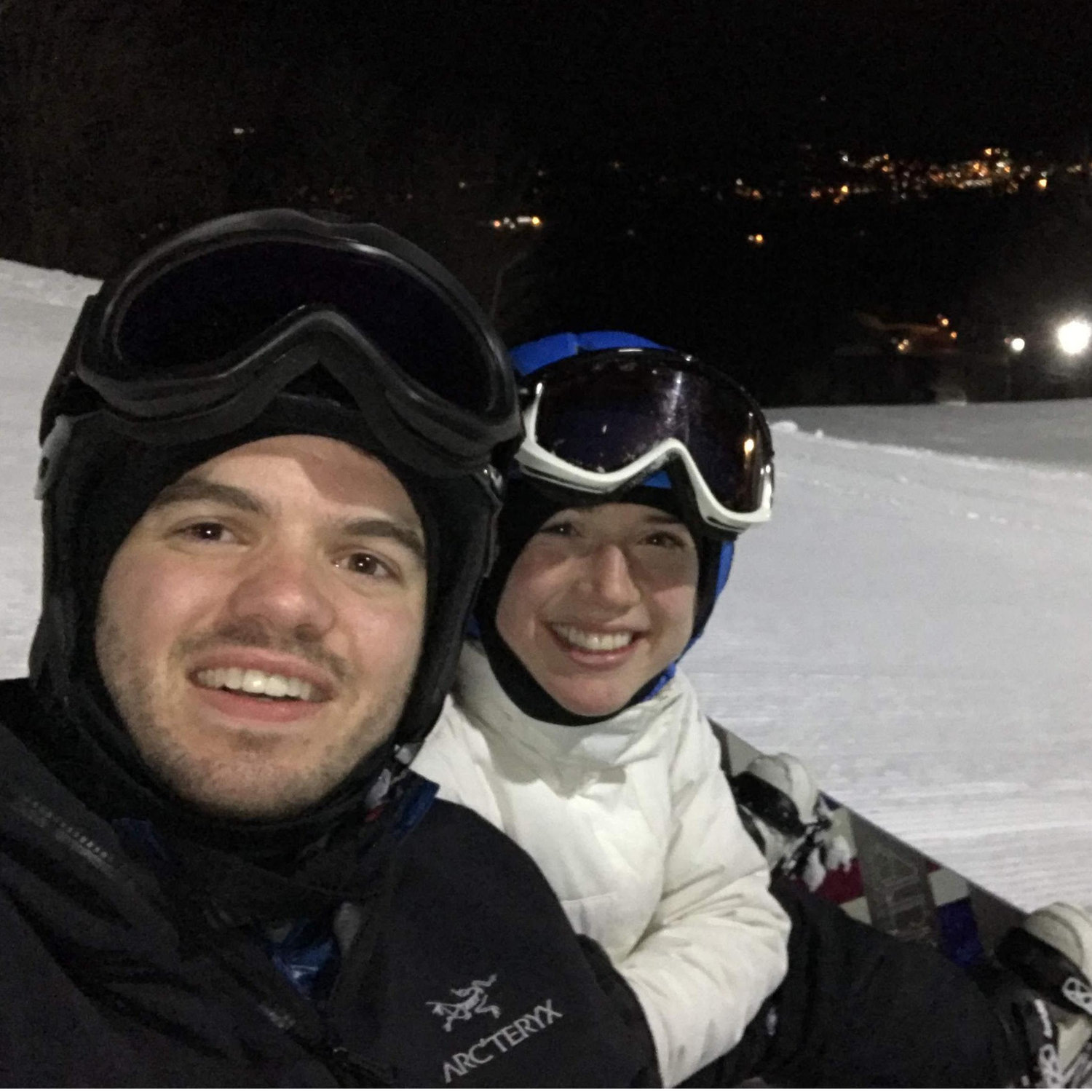 The night we starting dating, a twilight skiing/snowboarding date.