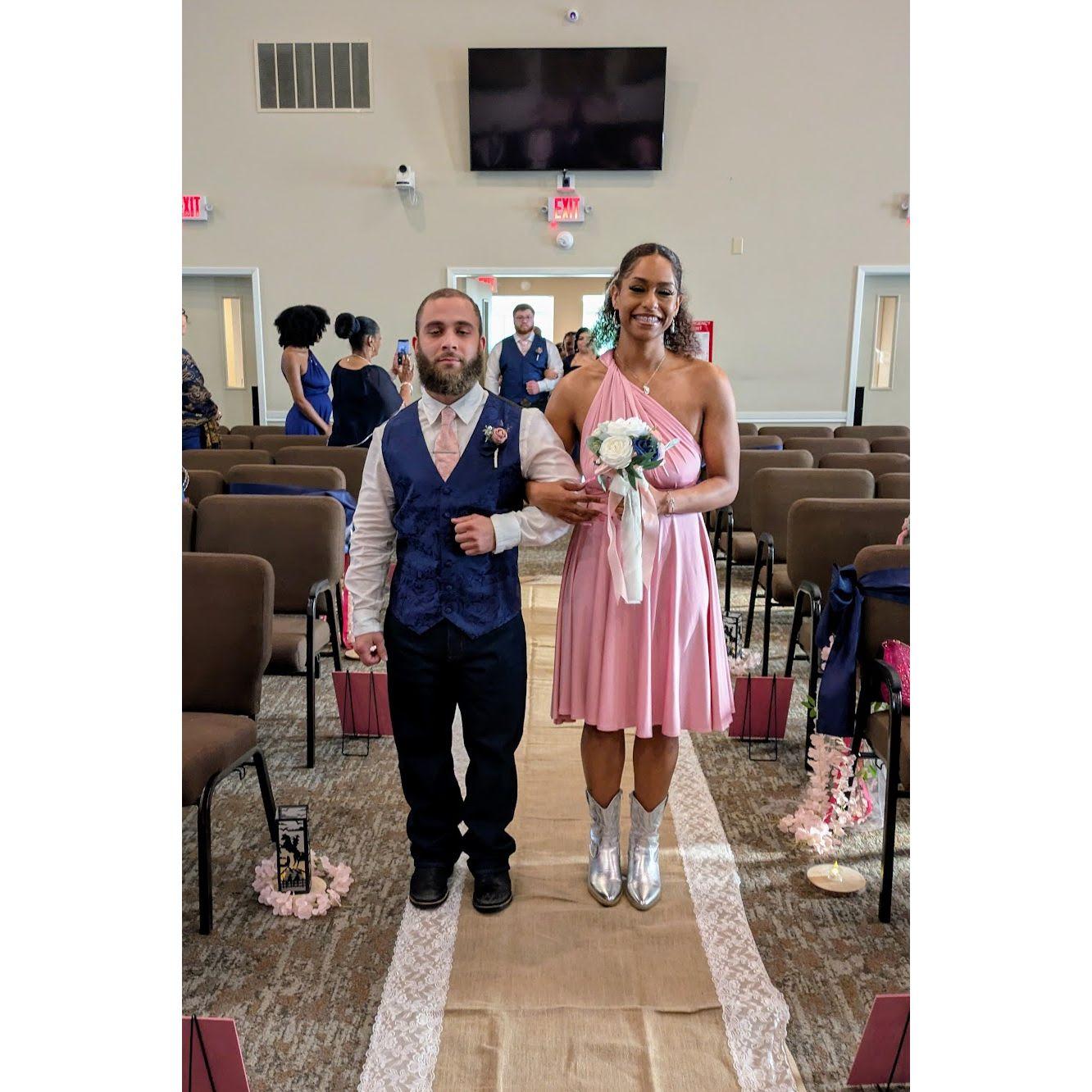 Maid of Honor and Groomsman