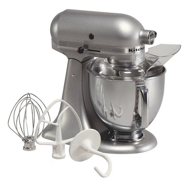 KitchenAid KSM150PSSM Artisan Series 5-Quart Stand Mixer, Silver Metallic [Discontinued]