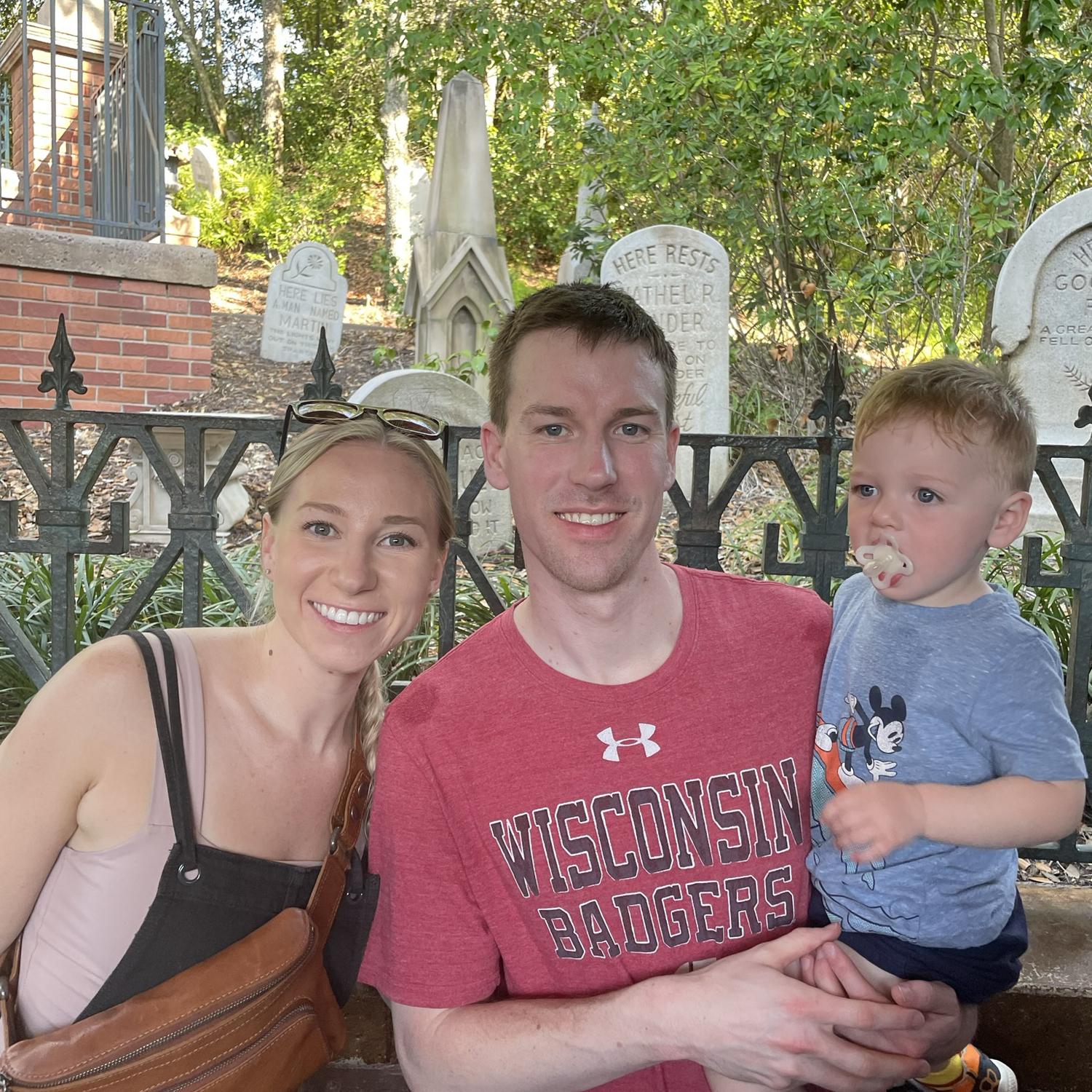 Haley with her brother Joel and nephew Miles at Disney World