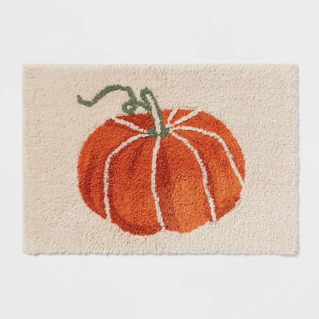 17"x24" Harvest Pumpkin Bath Rug Cream - Threshold™