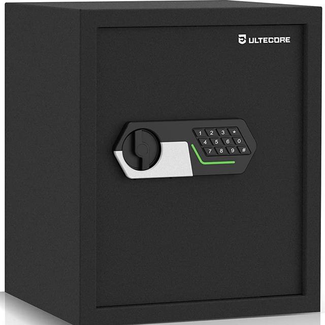 ULTECORE 1.52 Cubic Feet Cabinet Safe Box with Digital Keypad & Double Keys Security Money Lock Box for Home Hotel Office Business Jewelry Gun Cash 16.5 x 13.78 x 13 inches