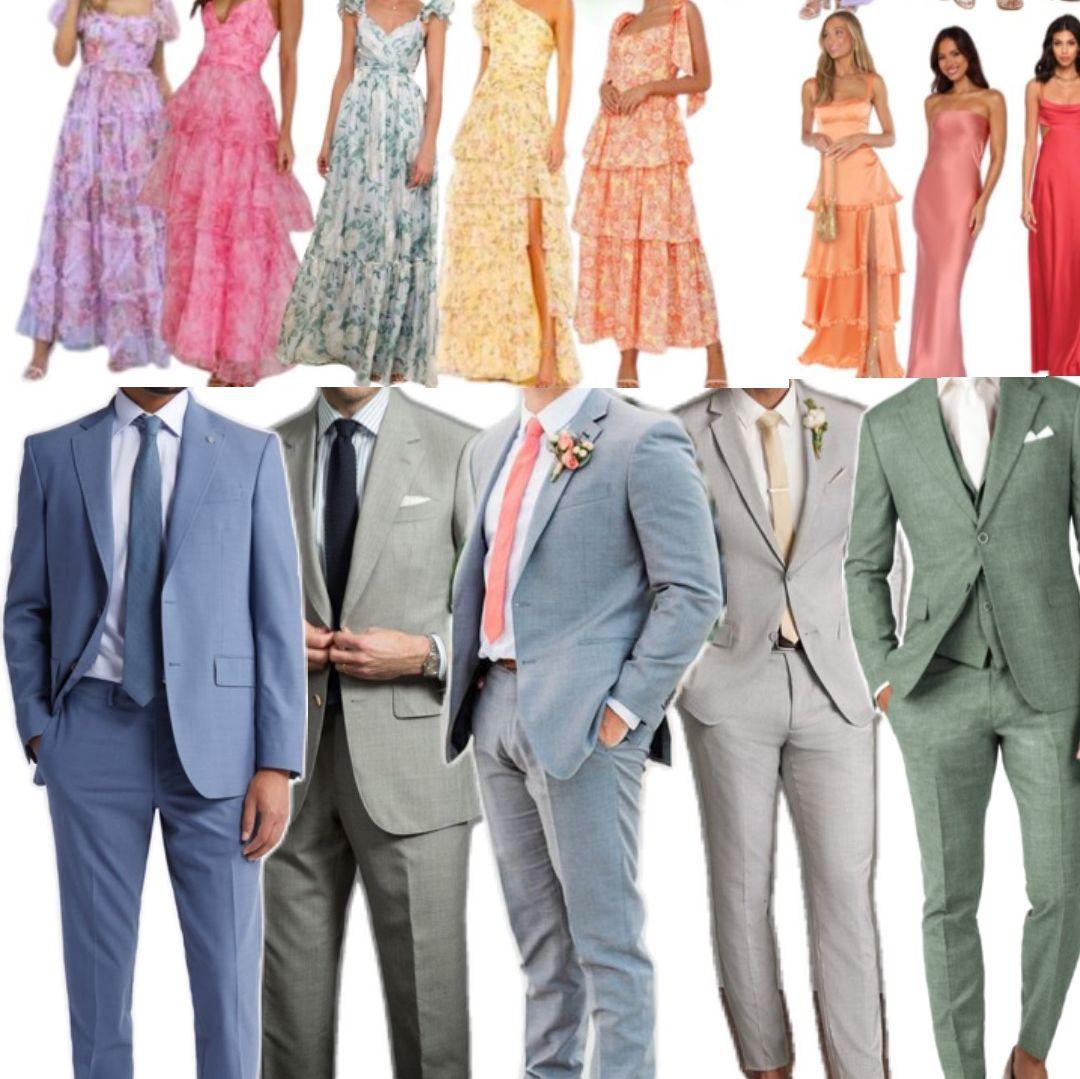 Men, you can wear any color suit you would like, we would prefer you steer clear of black!